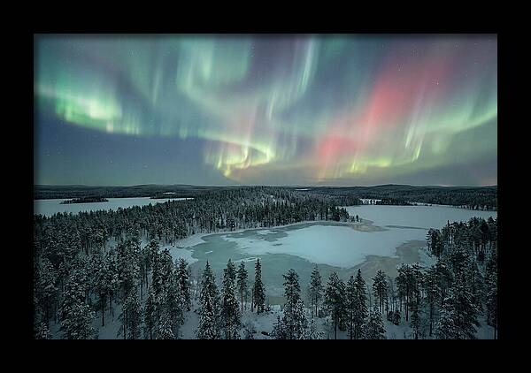 Aurora Borealis Over Finnish Lapland