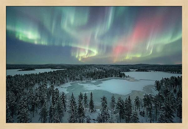Aurora Borealis Over Finnish Lapland