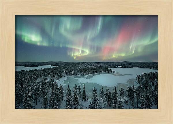 Aurora Borealis Over Finnish Lapland