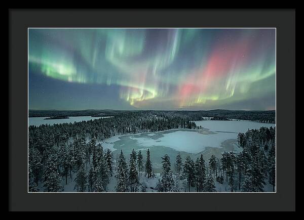 Aurora Borealis Over Finnish Lapland
