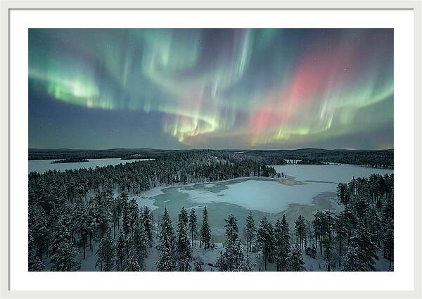 Aurora Borealis Over Finnish Lapland