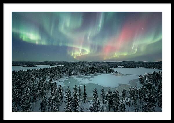 Aurora Borealis Over Finnish Lapland