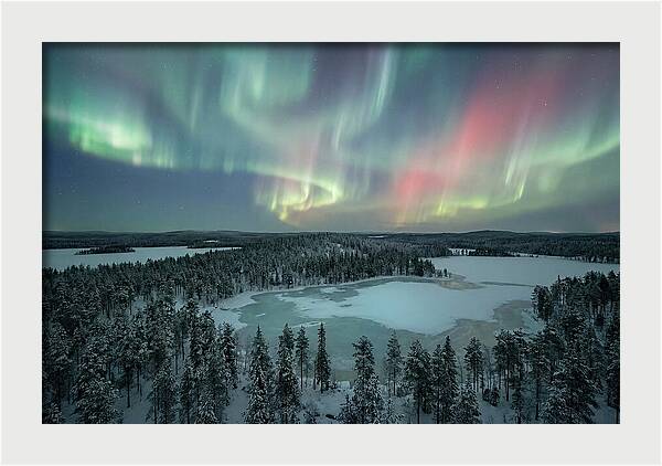 Aurora Borealis Over Finnish Lapland