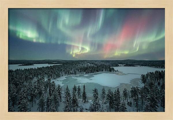 Aurora Borealis Over Finnish Lapland
