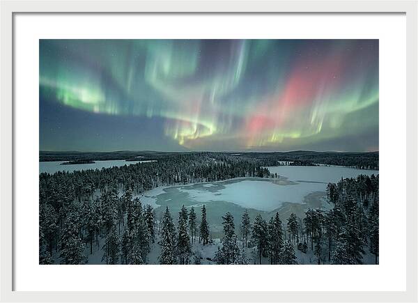 Aurora Borealis Over Finnish Lapland