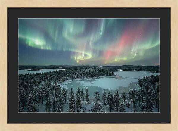 Aurora Borealis Over Finnish Lapland