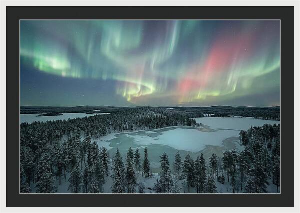 Aurora Borealis Over Finnish Lapland