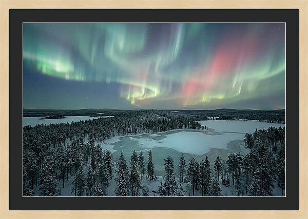 Aurora Borealis Over Finnish Lapland