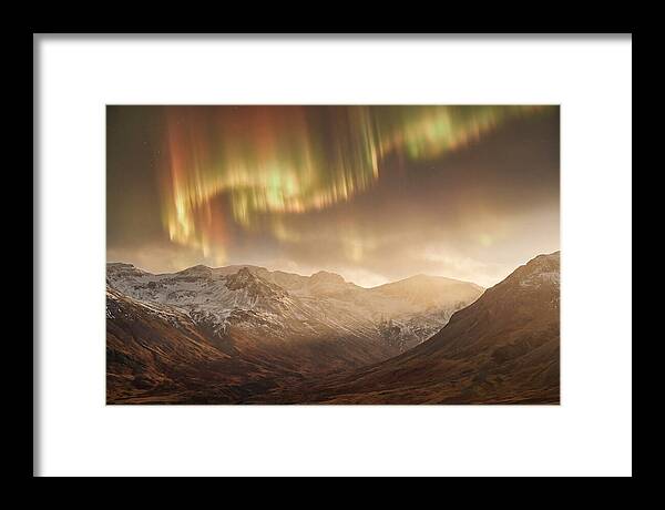 Aurora Borealis Over Majestic Mountains