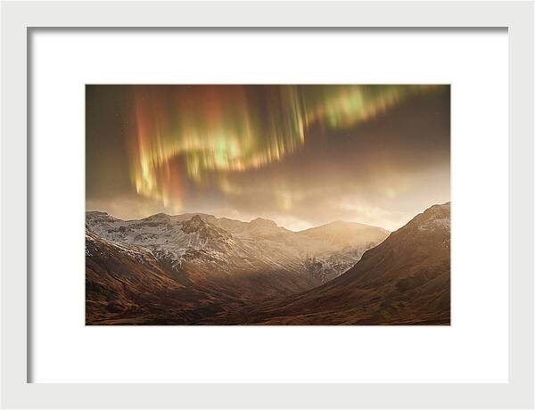 Aurora Borealis Over Majestic Mountains