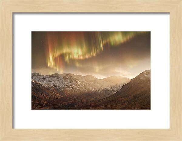 Aurora Borealis Over Majestic Mountains