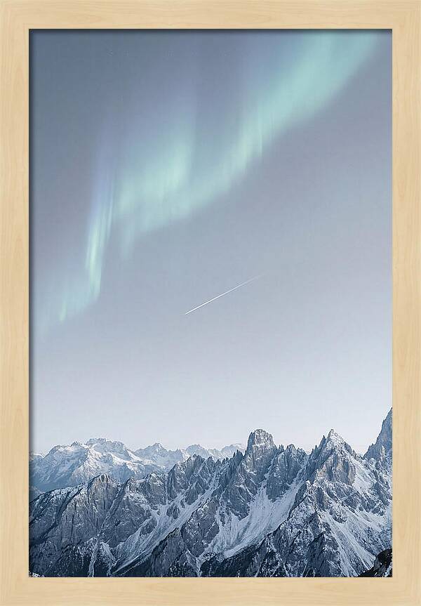 Aurora Borealis Over Majestic Peaks