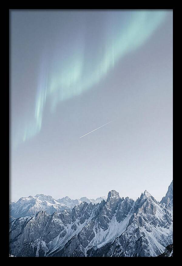 Aurora Borealis Over Majestic Peaks