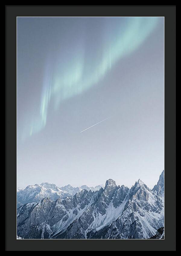 Aurora Borealis Over Majestic Peaks