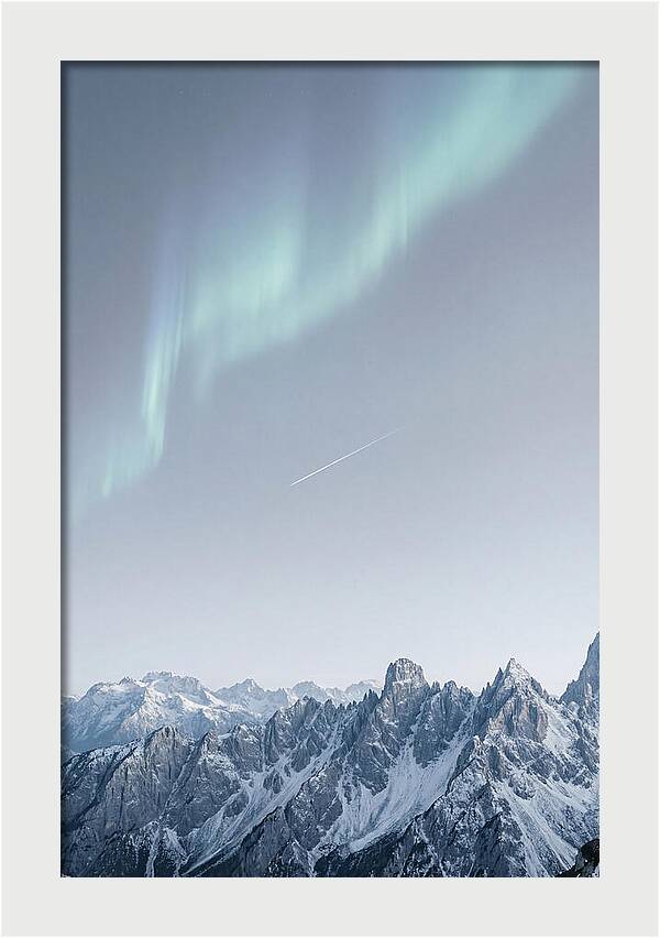 Aurora Borealis Over Majestic Peaks