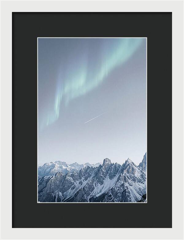 Aurora Borealis Over Majestic Peaks
