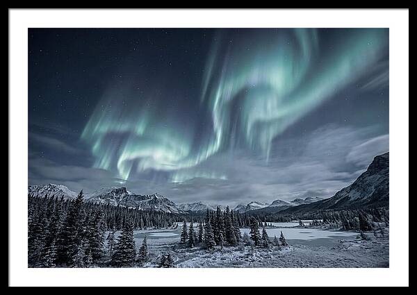 Aurora Borealis Over Taiga