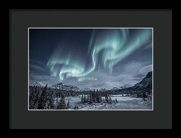 Aurora Borealis Over Taiga
