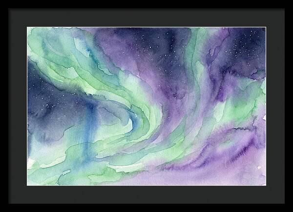 Aurora Borealis Watercolor Dreamscape