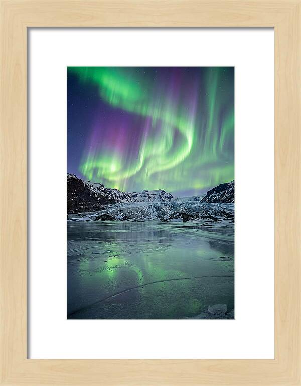 Aurora Over Glacial Landscape
