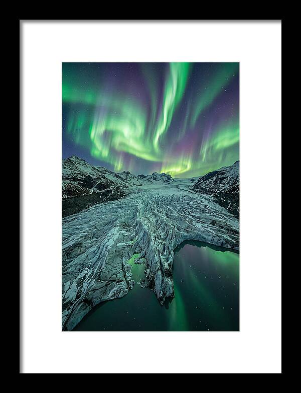 Aurora Over Glacier