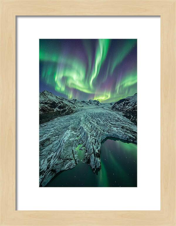 Aurora Over Glacier
