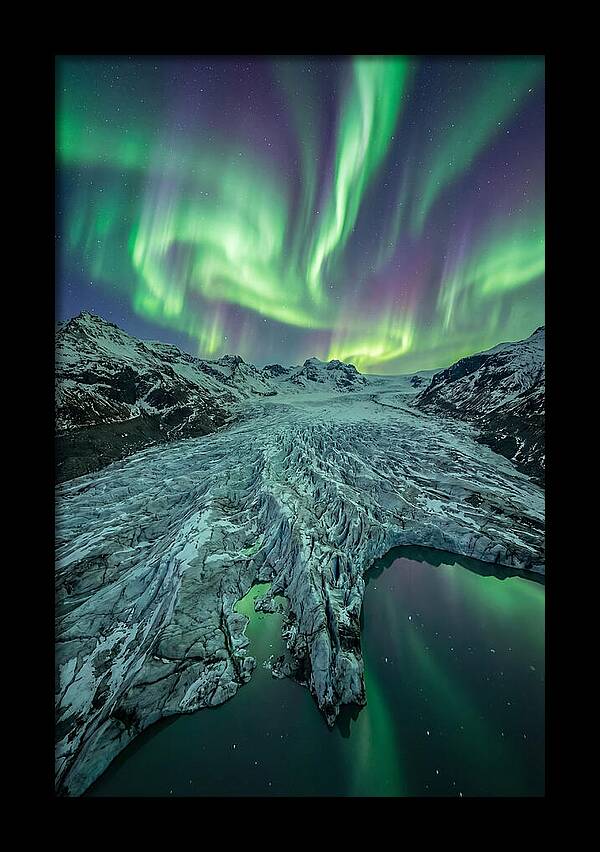 Aurora Over Glacier