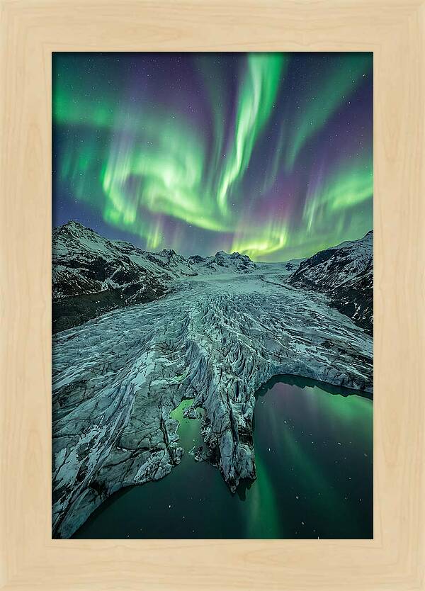 Aurora Over Glacier