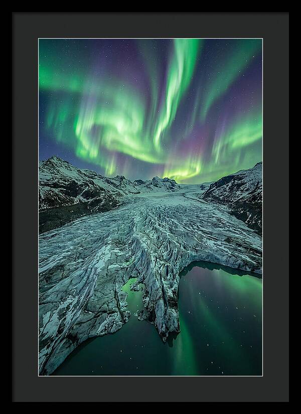 Aurora Over Glacier