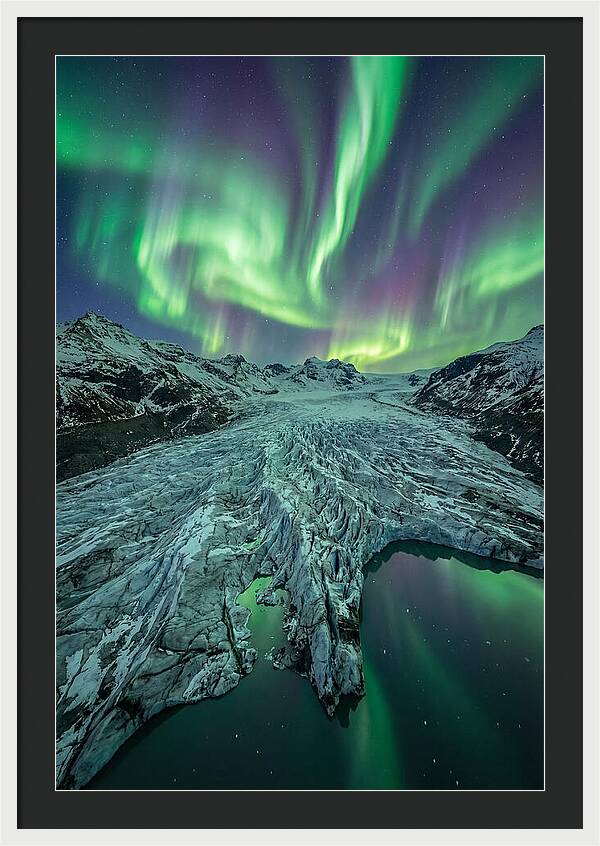 Aurora Over Glacier