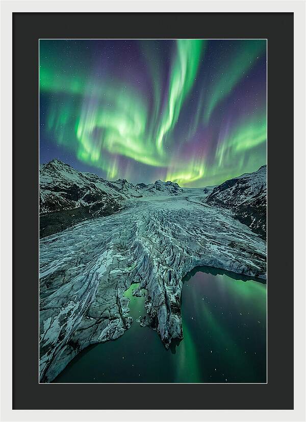 Aurora Over Glacier