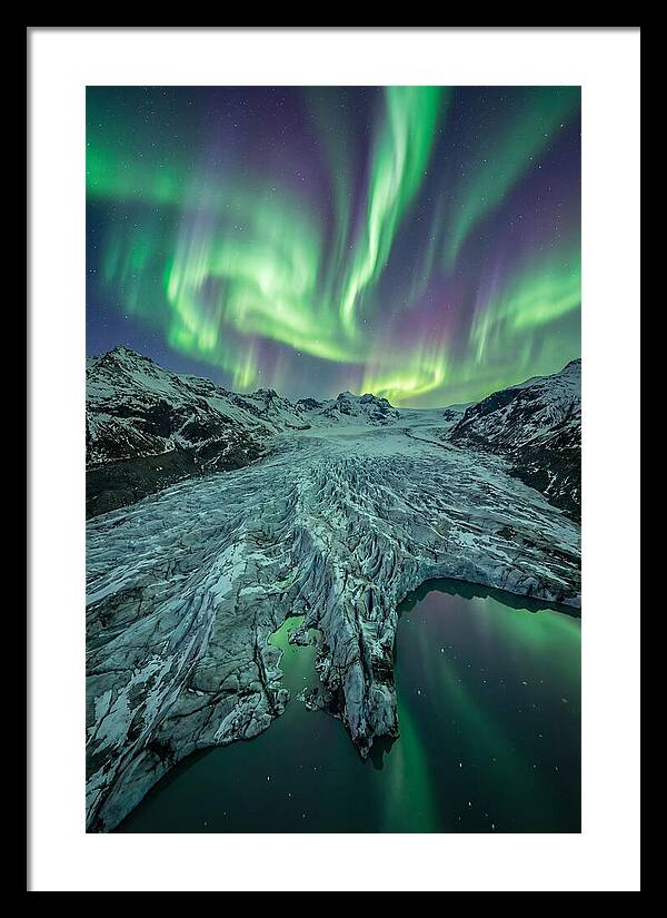 Aurora Over Glacier