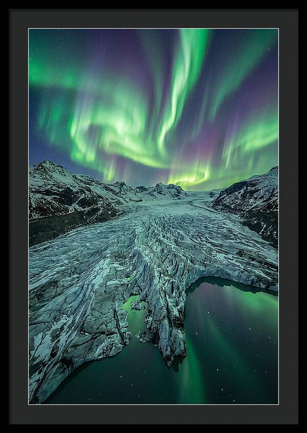 Aurora Over Glacier