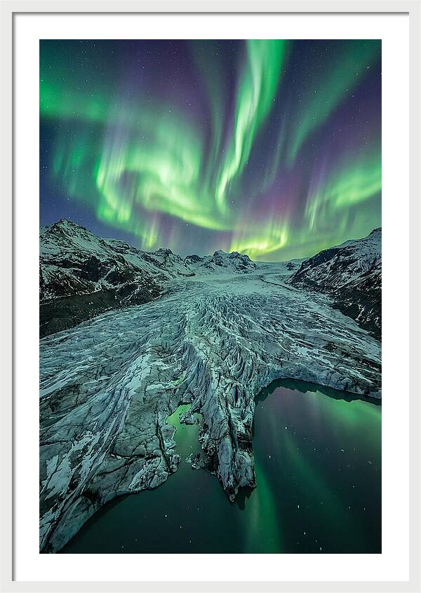 Aurora Over Glacier