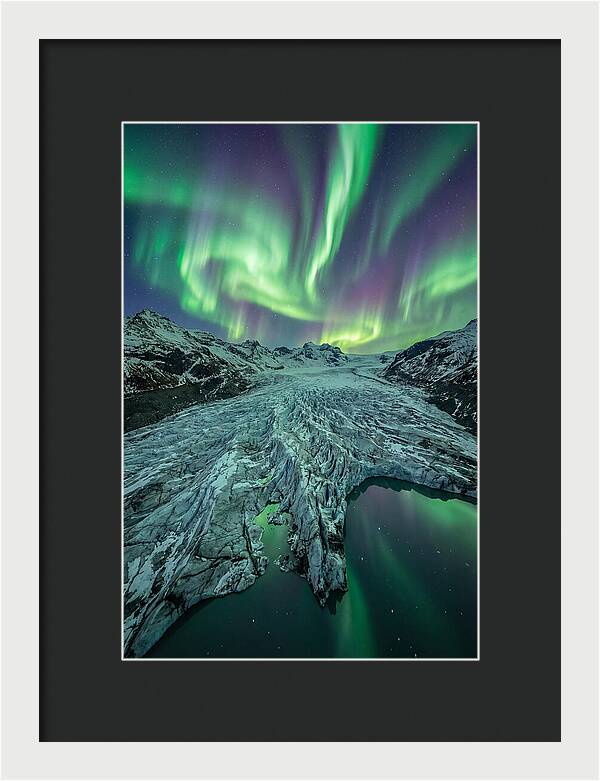 Aurora Over Glacier