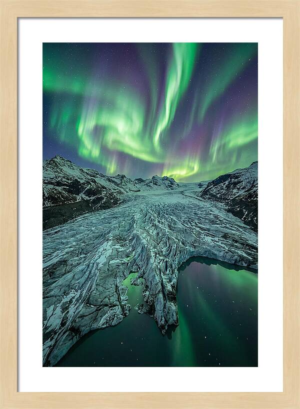 Aurora Over Glacier
