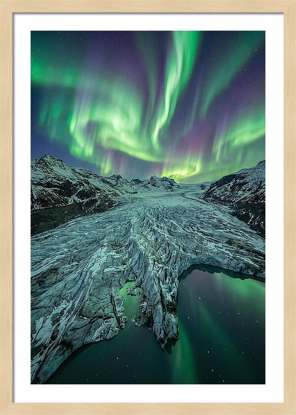 Aurora Over Glacier