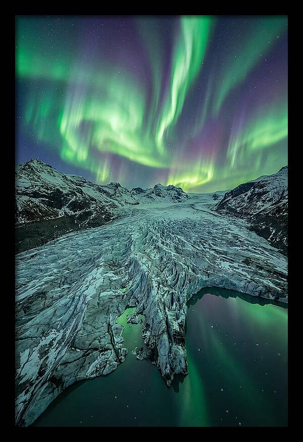 Aurora Over Glacier