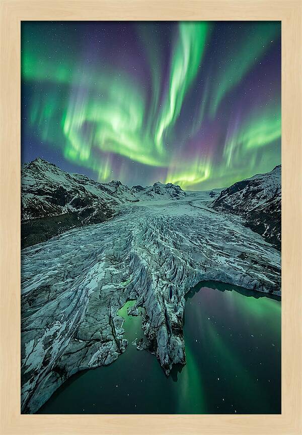 Aurora Over Glacier