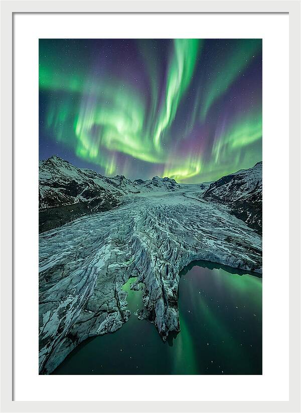 Aurora Over Glacier
