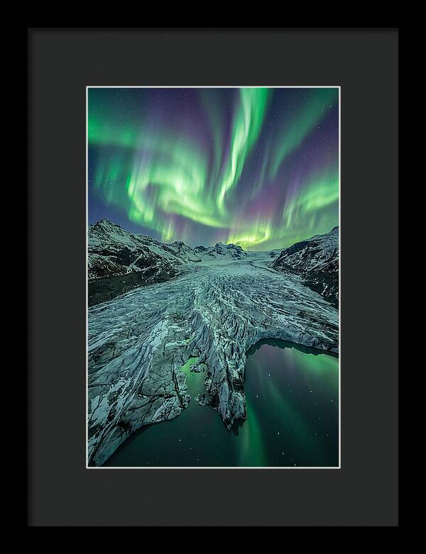 Aurora Over Glacier