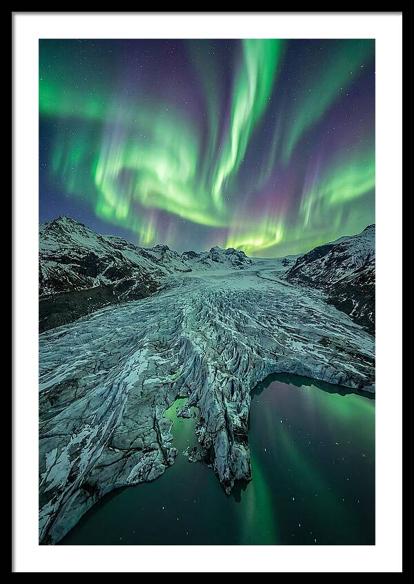 Aurora Over Glacier
