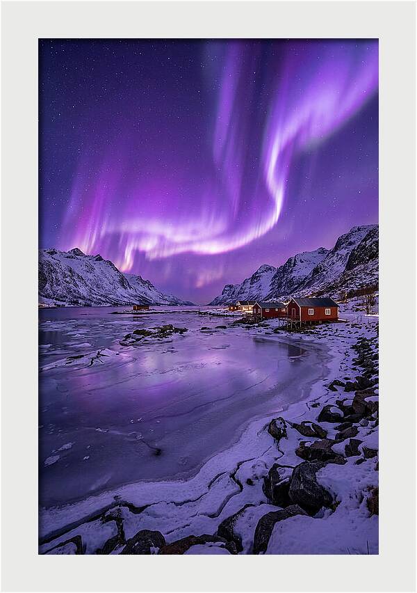 Aurora Over Norwegian Landscape