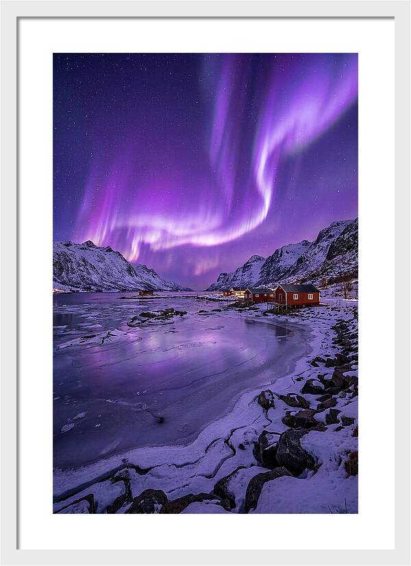 Aurora Over Norwegian Landscape