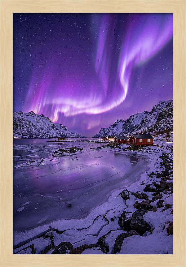 Aurora Over Norwegian Landscape