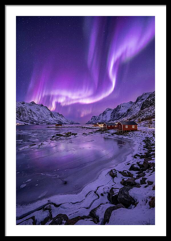 Aurora Over Norwegian Landscape