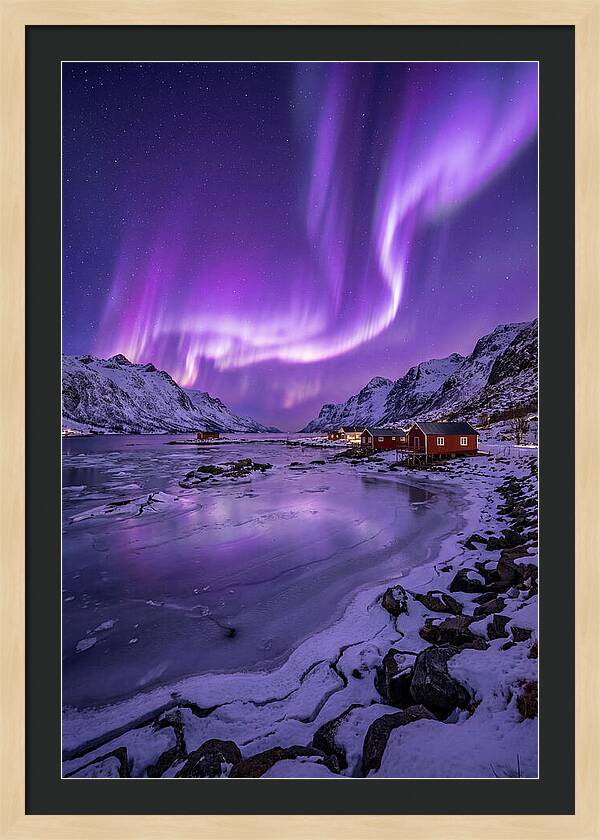 Aurora Over Norwegian Landscape