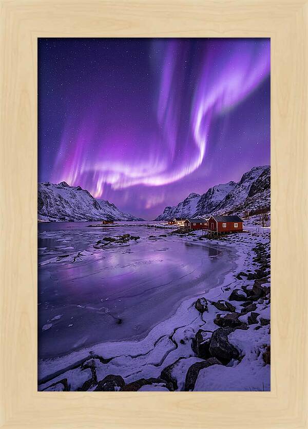 Aurora Over Norwegian Landscape