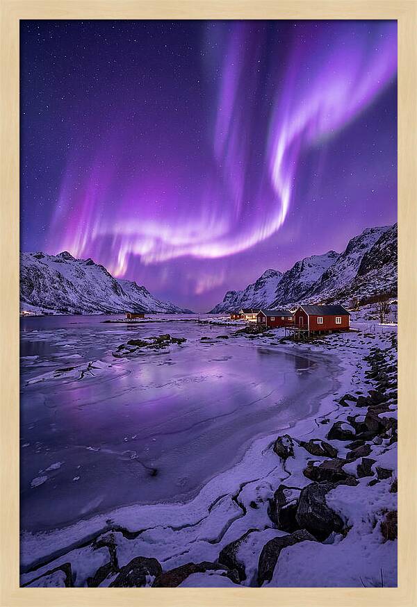 Aurora Over Norwegian Landscape