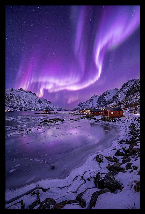 Aurora Over Norwegian Landscape